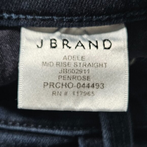 J Brand Adele Mid Rise Straight Jeans Womens Size 27 Dark Wash Denim Pants - Picture 5 of 6